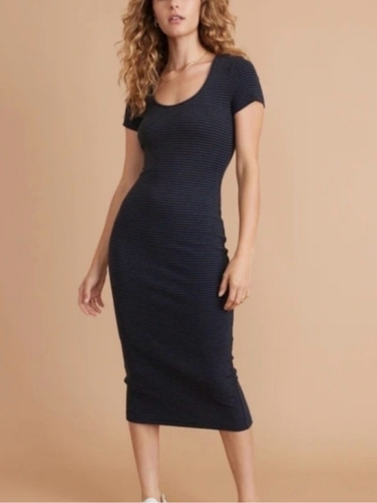 Marine Layer Dresses & Skirts - Marine Layer Black and Gray Striped Maxi Dress